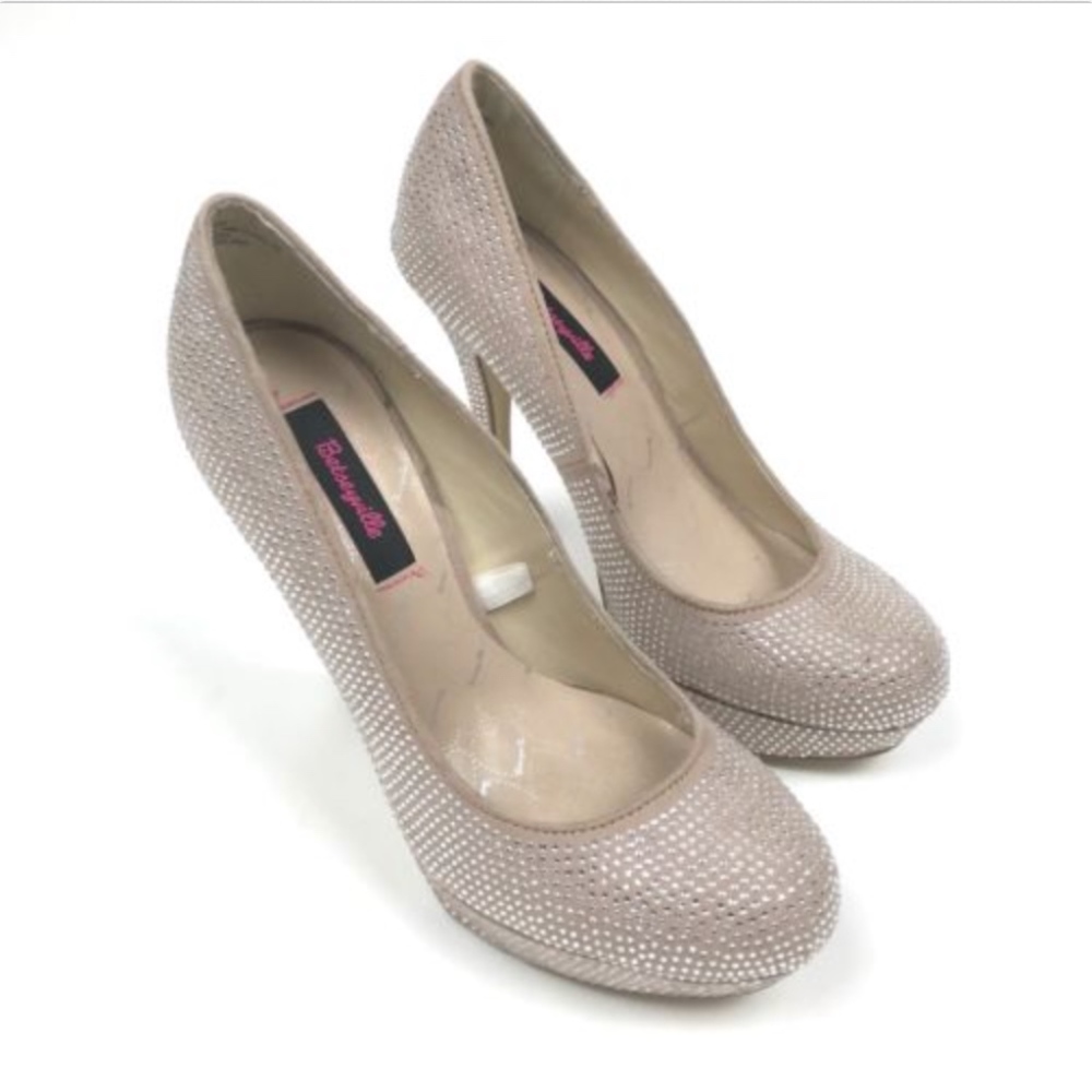 Betseyville Light Pink Sparkle Prom Formal Heels - Picture 1 of 8